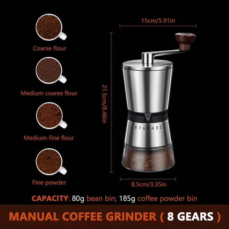 Manual Coffee Grinder Ceramic Burr Mill
