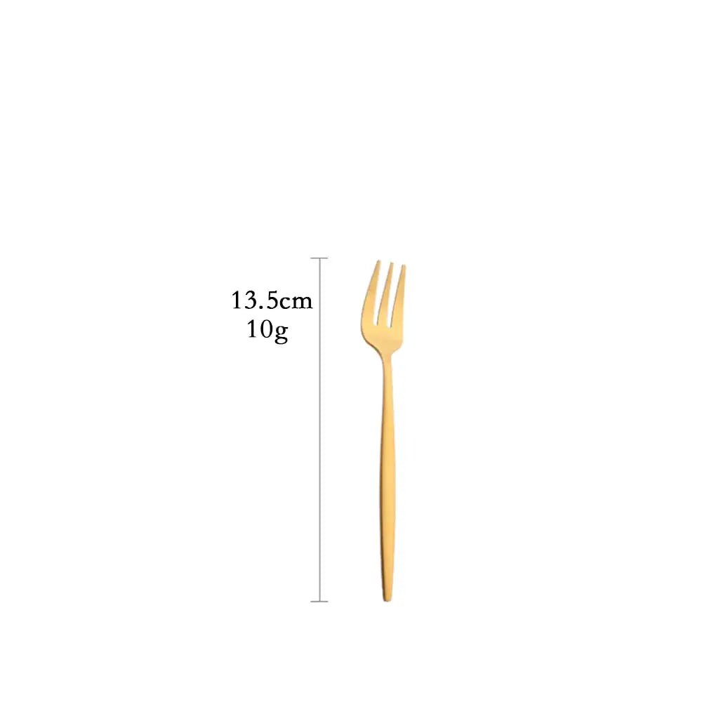 Matte Gold Cutlery Set Dinnerware Flatware
