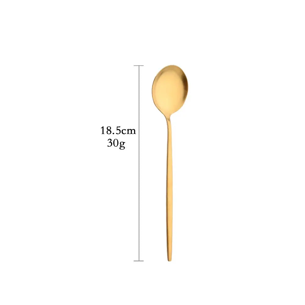 Matte Gold Cutlery Set Dinnerware Flatware