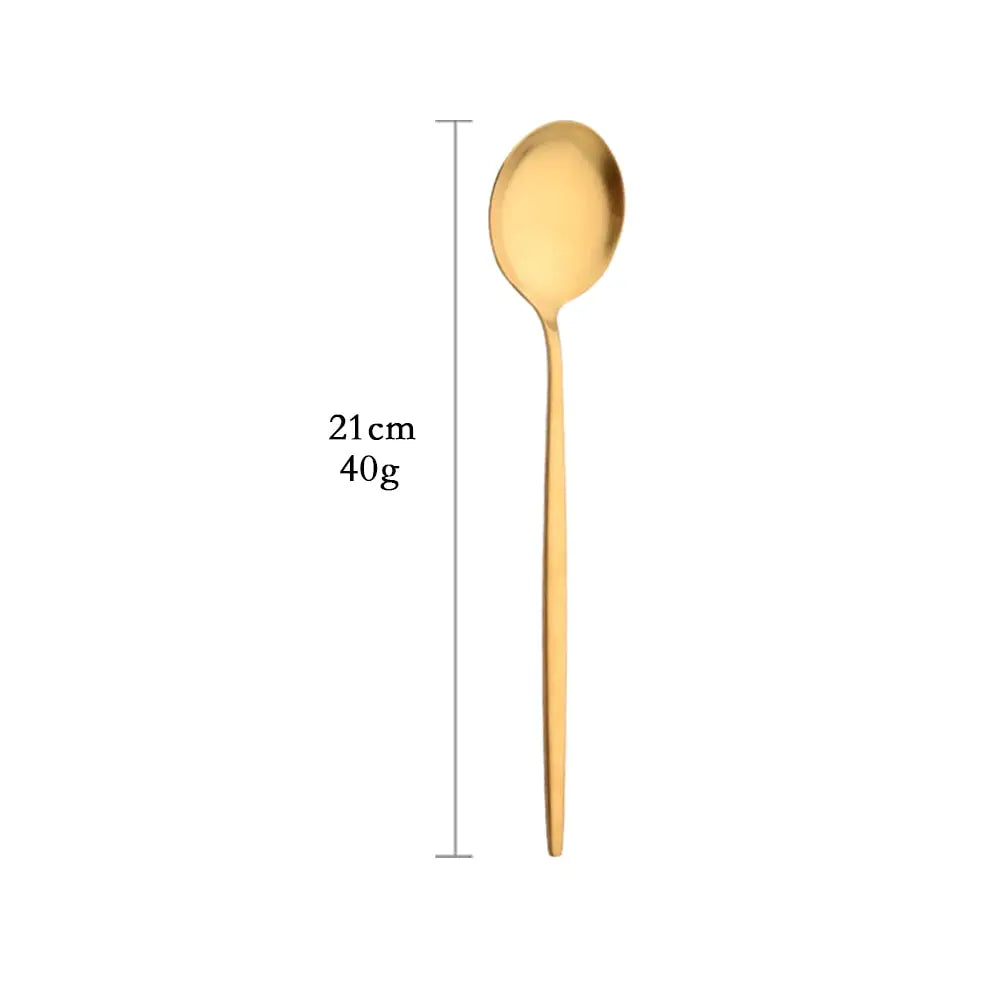 Matte Gold Cutlery Set Dinnerware Flatware