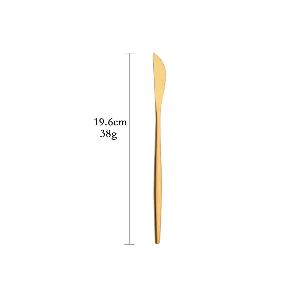 Matte Gold Cutlery Set Dinnerware Flatware