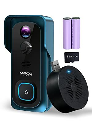 Meco Ele Video Doorbell Wireless 1080p Camera With Free