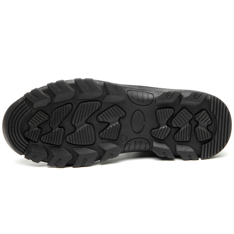 Men Knitted Fabric Steel Toe Anti Smashing Work Safety