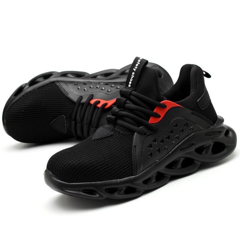 Men Steel Toe Cap Breathable Anti Smashing Work Safety