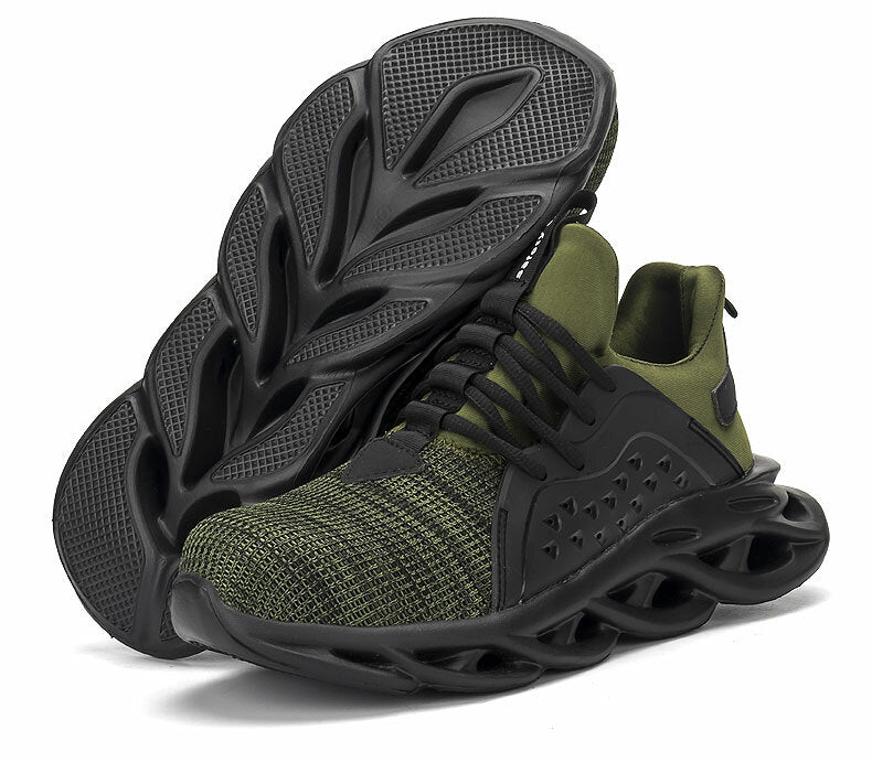 Men Steel Toe Cap Breathable Anti Smashing Work Safety