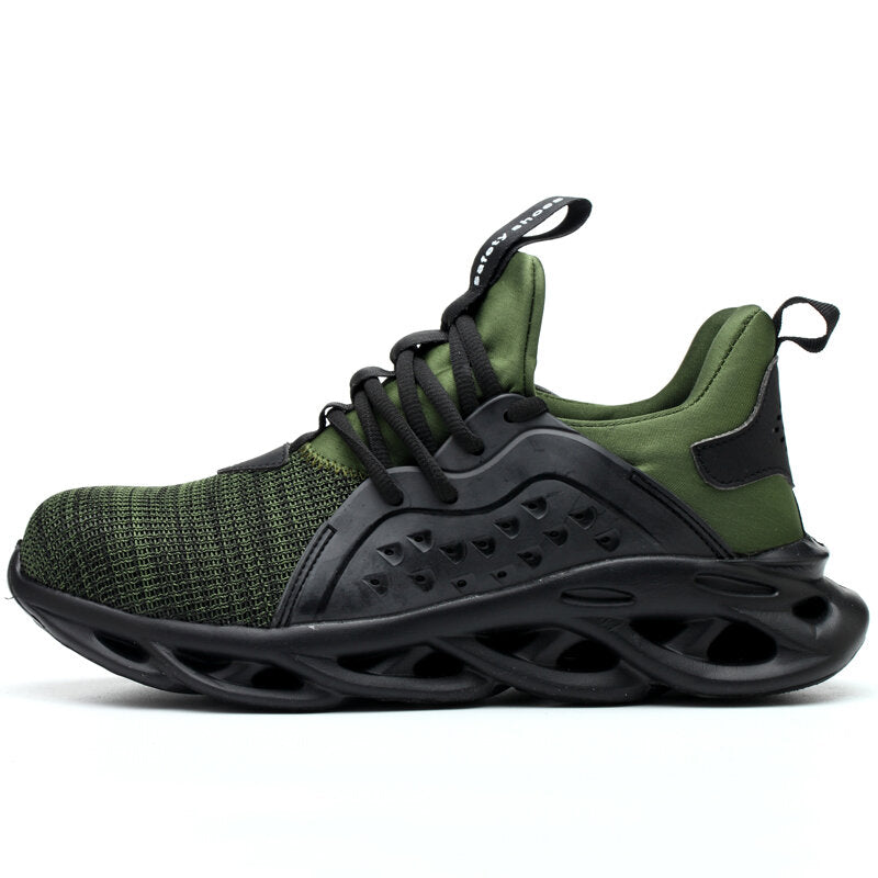 Men Steel Toe Cap Breathable Anti Smashing Work Safety