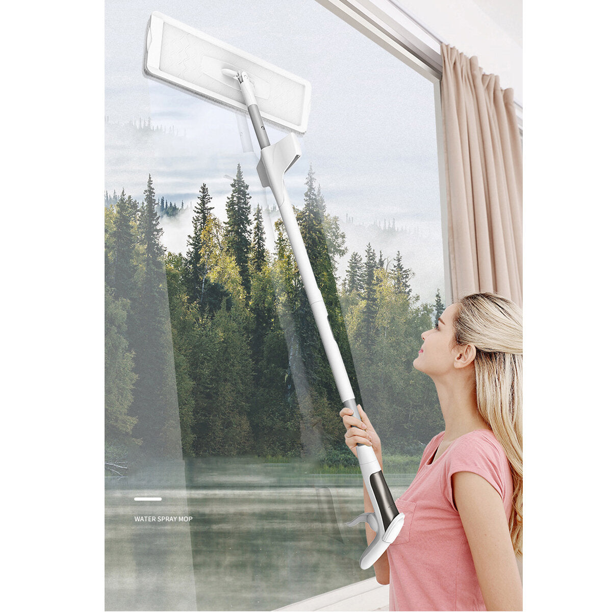 Microfiber Spray Mop Floor Cleaning Washable Pads Flat Head