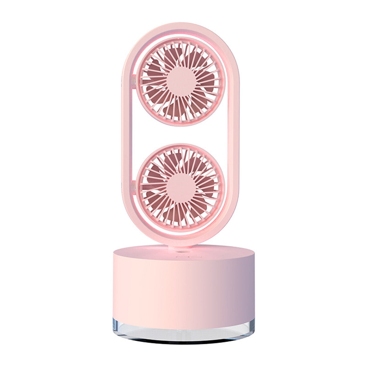 Mini Dual Head Fan 3 Speeds Usb Rechargeable Air Condition