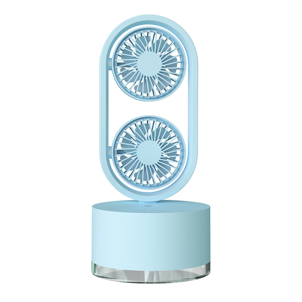 Mini Dual Head Fan 3 Speeds Usb Rechargeable Air Condition