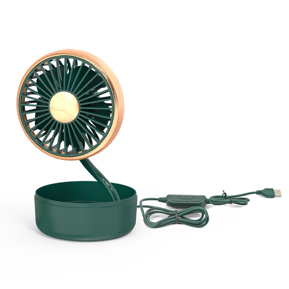 Mini Electric Cooling Fan 3 Speed 5 Blade 360 Rotatable Usb