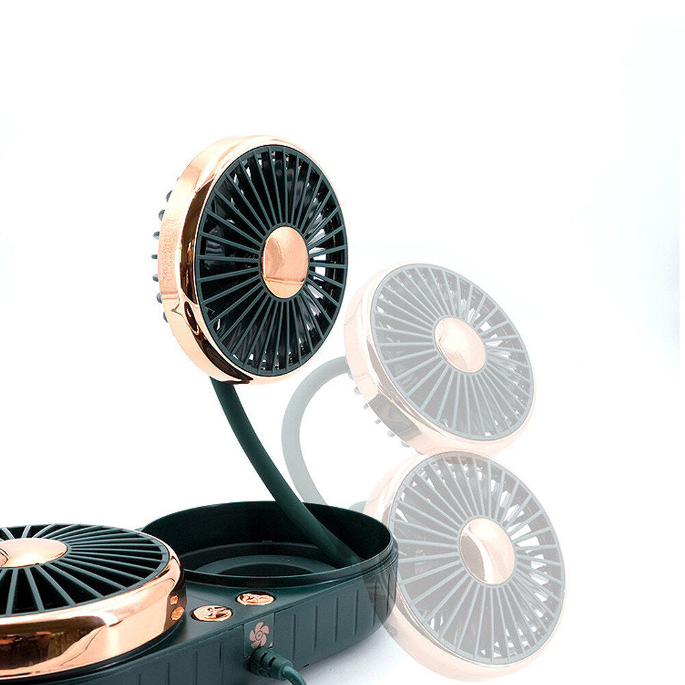 Mini Electric Cooling Fan 3 Speed 5 Blade 360 Rotatable Usb