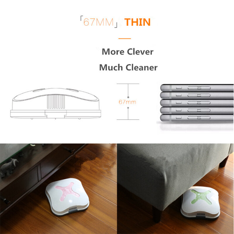 Mini Smart Robo Vacuum Cleaner Automatic Steering 67mm