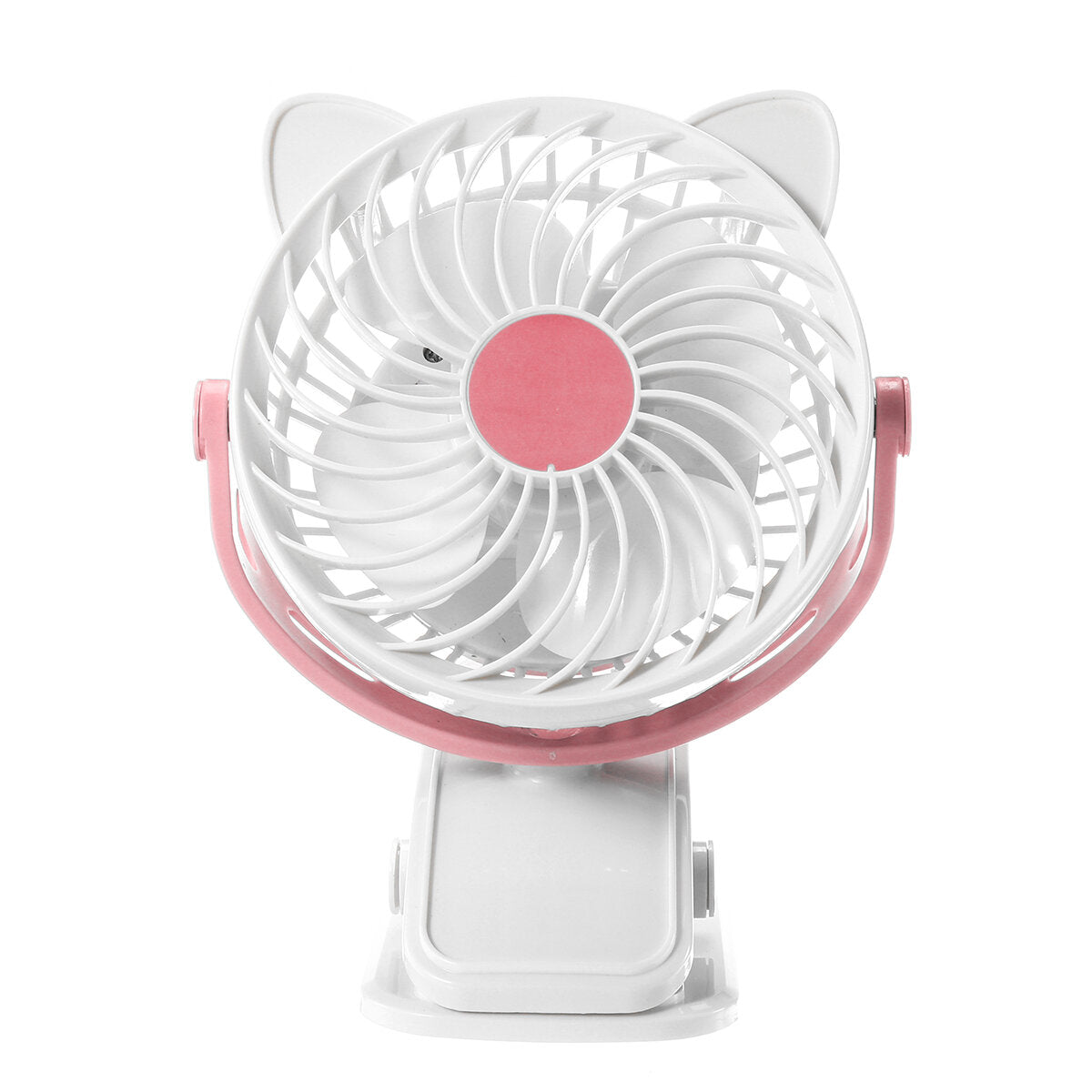 Mini Usb Clip-on Fan 360 Rotation 3 Speeds Rechargeable