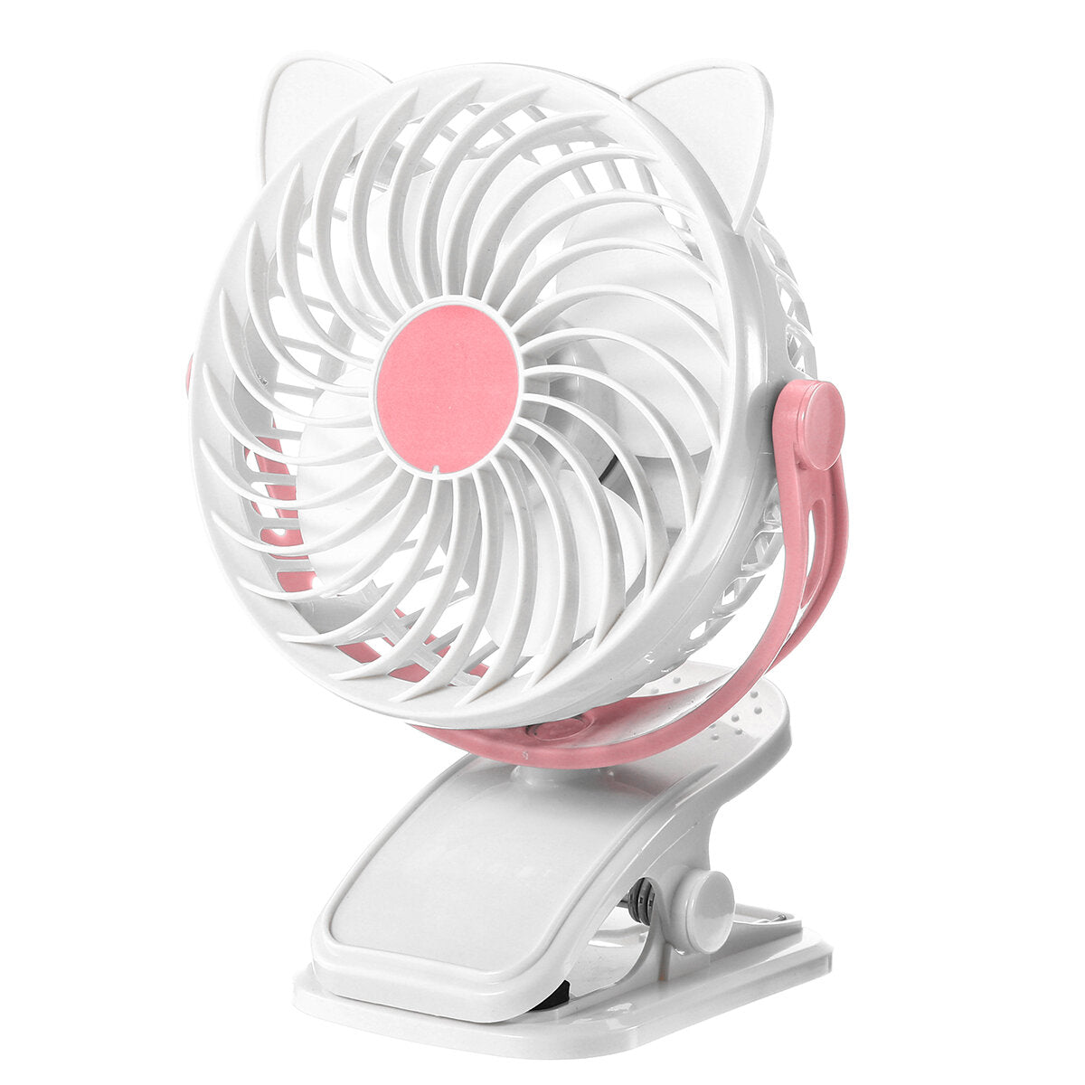 Mini Usb Clip-on Fan 360 Rotation 3 Speeds Rechargeable