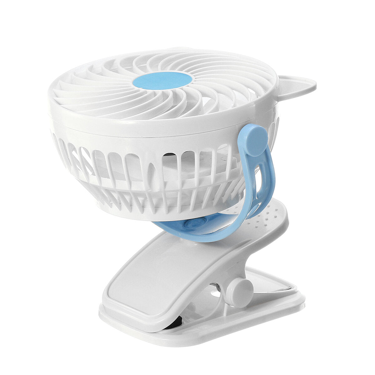 Mini Usb Clip-on Fan 360 Rotation 3 Speeds Rechargeable