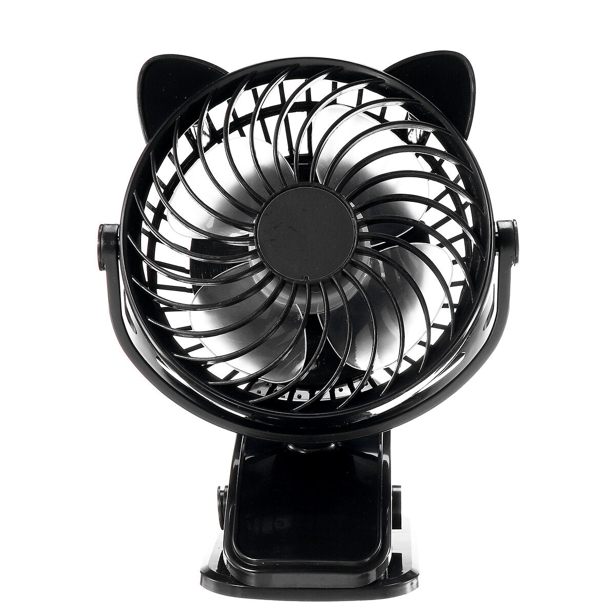 Mini Usb Clip-on Fan 360 Rotation 3 Speeds Rechargeable