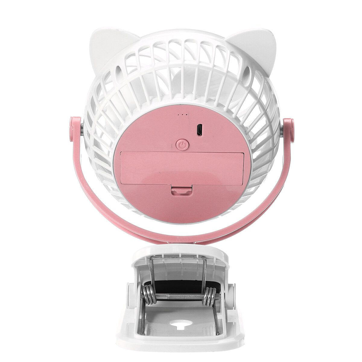 Mini Usb Clip-on Fan 360 Rotation 3 Speeds Rechargeable