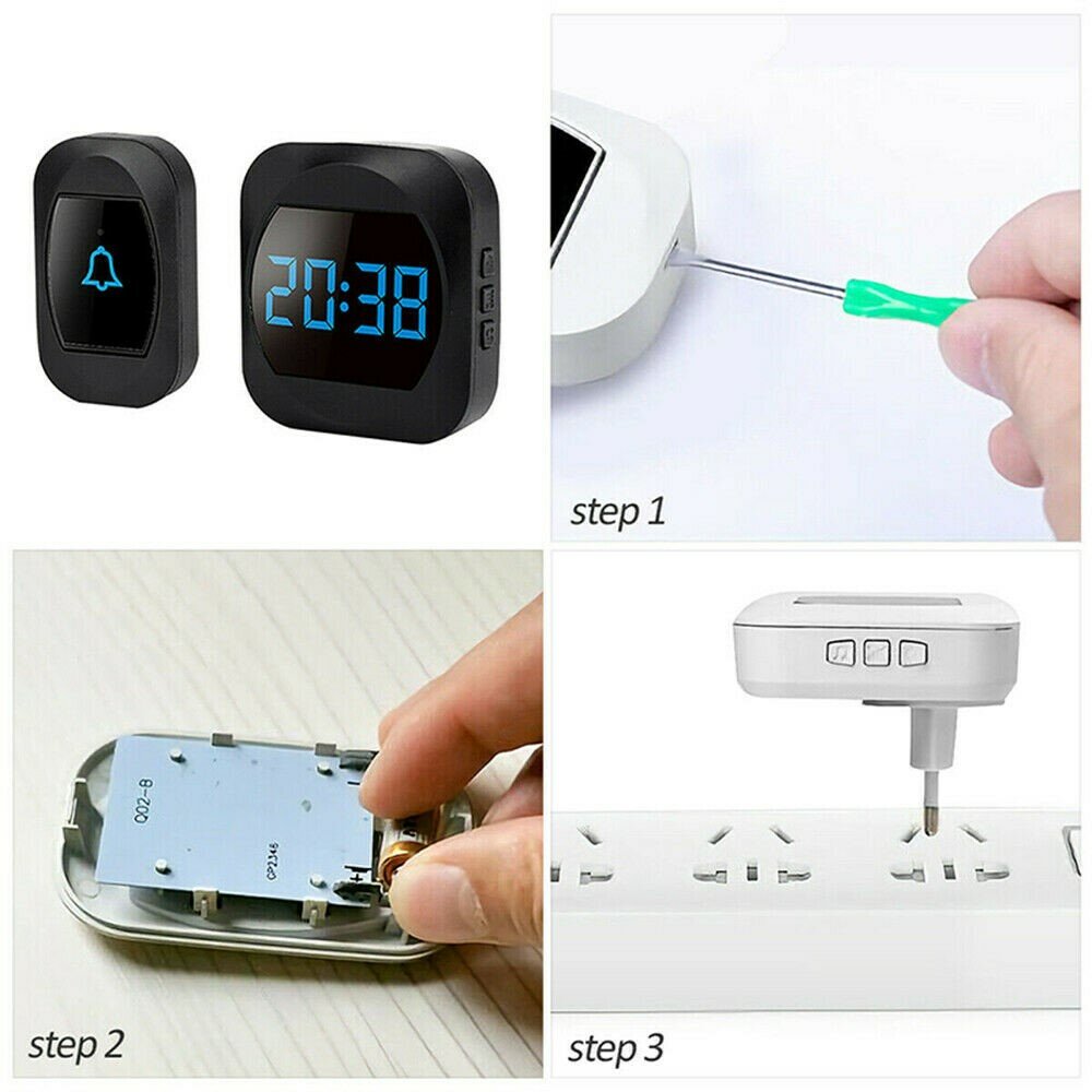 Ml 195 Wireless Doorbell Smart Household Doorbell With Time
