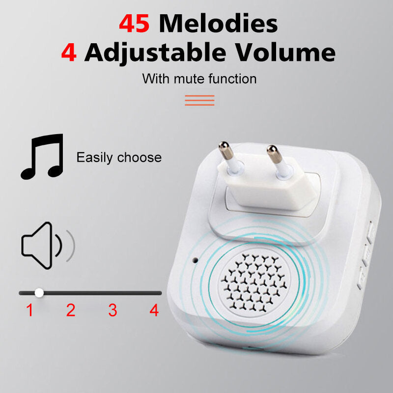 Ml 195 Wireless Doorbell Smart Household Doorbell With Time
