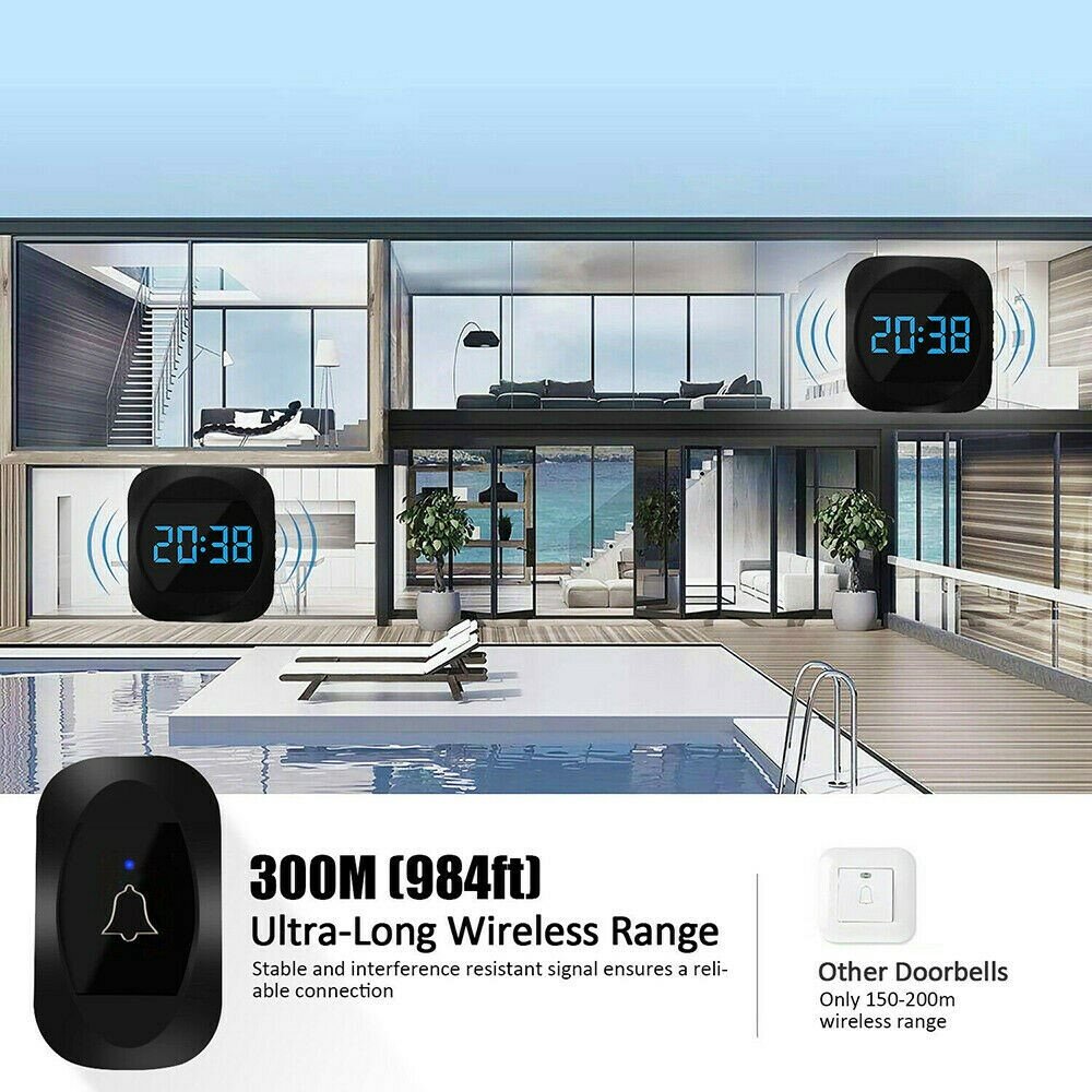 Ml 195 Wireless Doorbell Smart Household Doorbell With Time