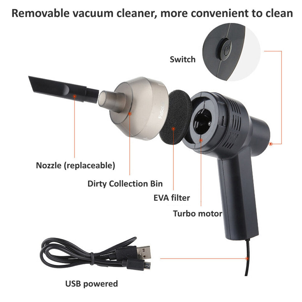 Multifunctional Portable Mini Usb Keyboard Vacuum Cleaner