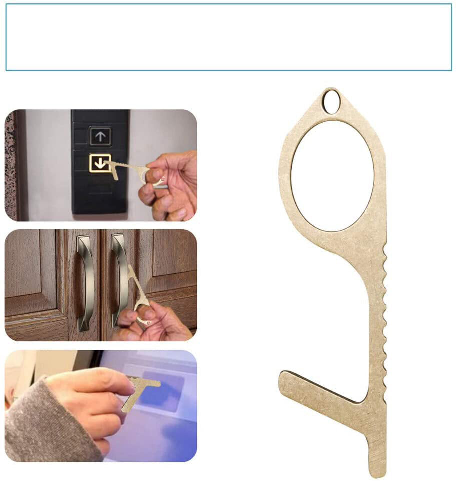 Non-contact Door Opener Healthy Handheld Keychain Tool Avoid