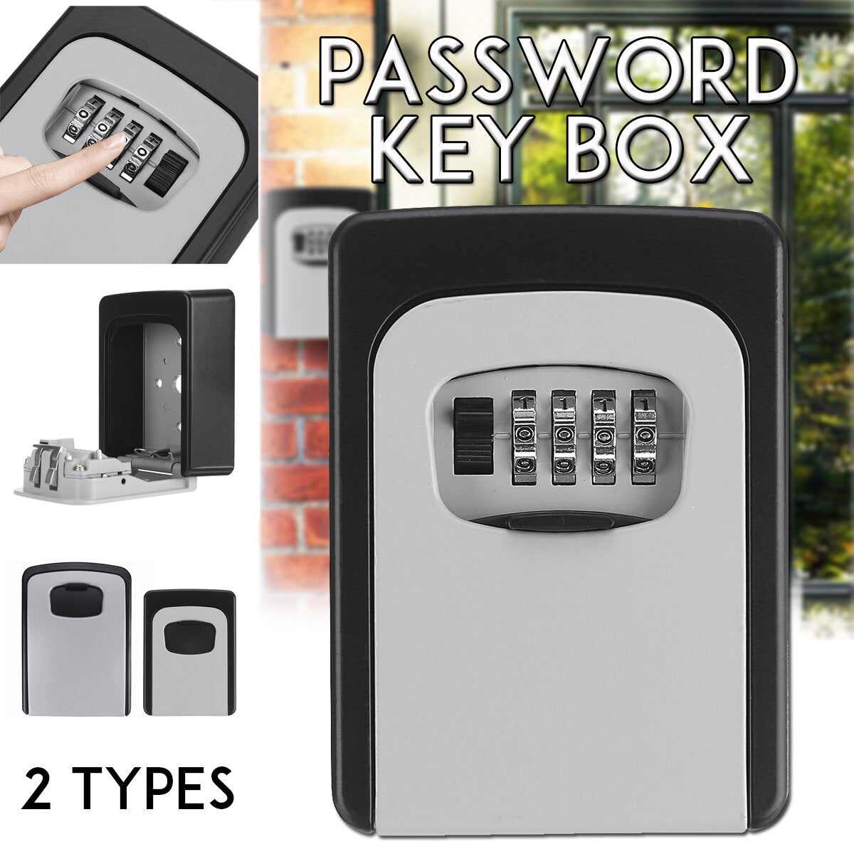 Outdoor Wall Mounted Key Safe Combination Lock Storage Box
