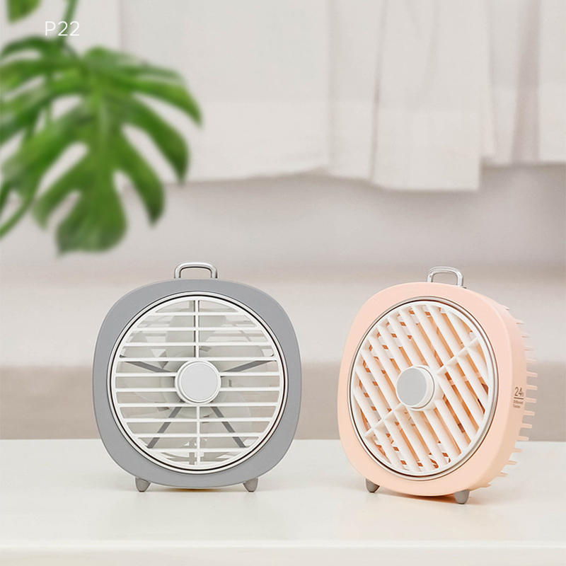 P22 Usb Charging Fan Retro Night Light Office Mute Desktop