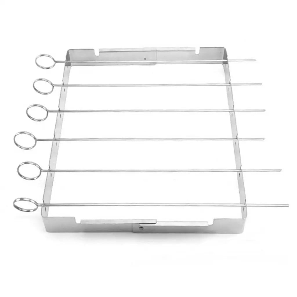 Portable Bbq Rack Stainless Steel Skewer Grill Tool