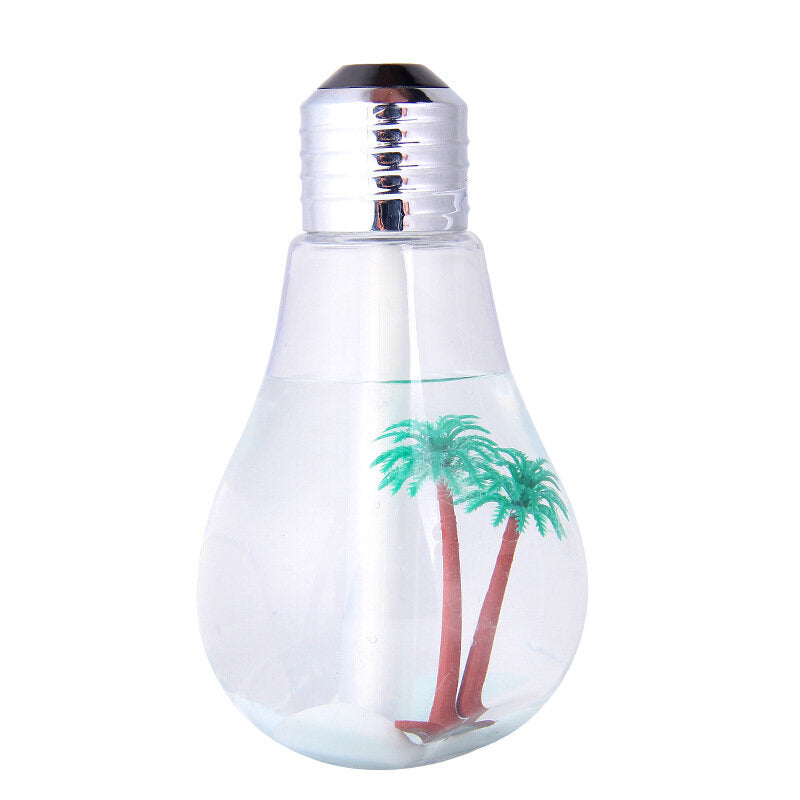 Portable Led Bulb Shape Humidifier 7 Color Night Light Air