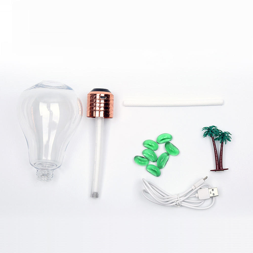 Portable Led Bulb Shape Humidifier 7 Color Night Light Air
