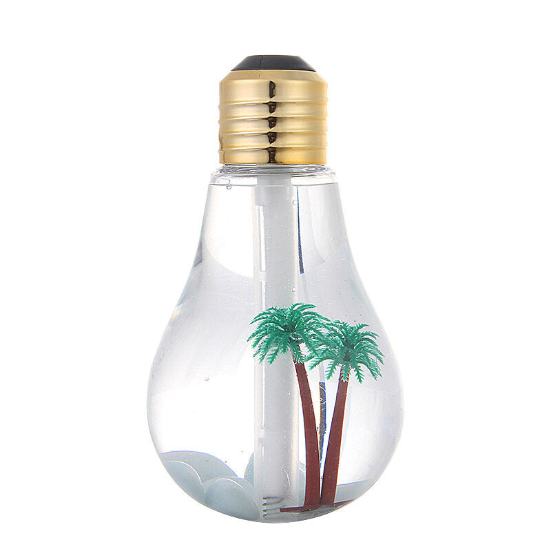 Portable Led Bulb Shape Humidifier 7 Color Night Light Air