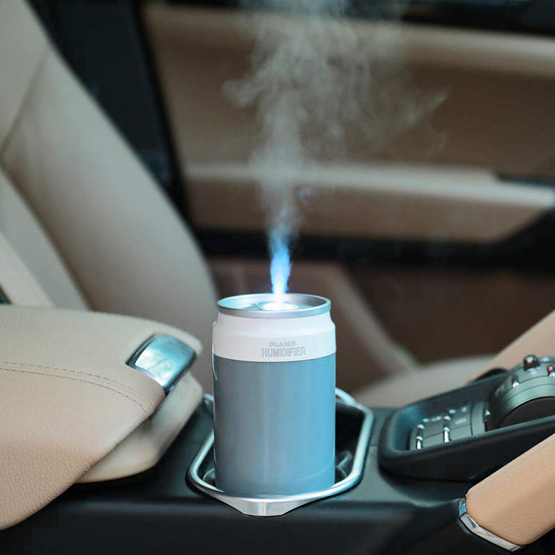 Portable Usb Humidifier Special Can Shape With Flame Lamp