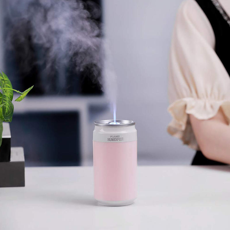 Portable Usb Humidifier Special Can Shape With Flame Lamp
