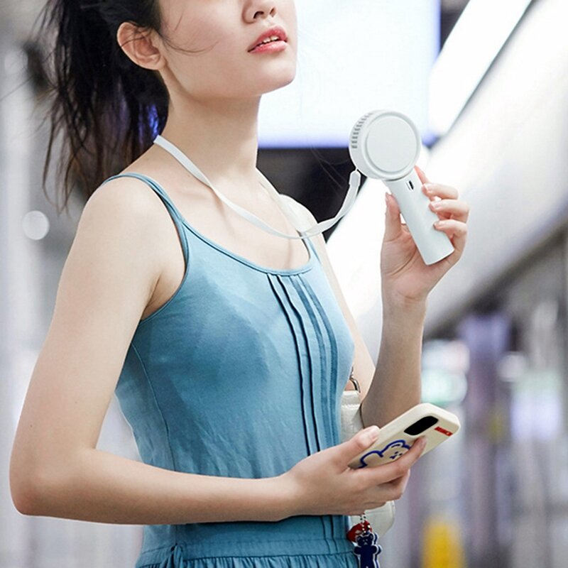 Protable Handheld Bladeless Fan Mini Hanging Neck Desktop