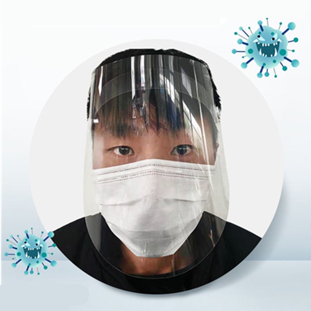 Pvc Transparent Breathable Splash-proof Dustproof Full Face