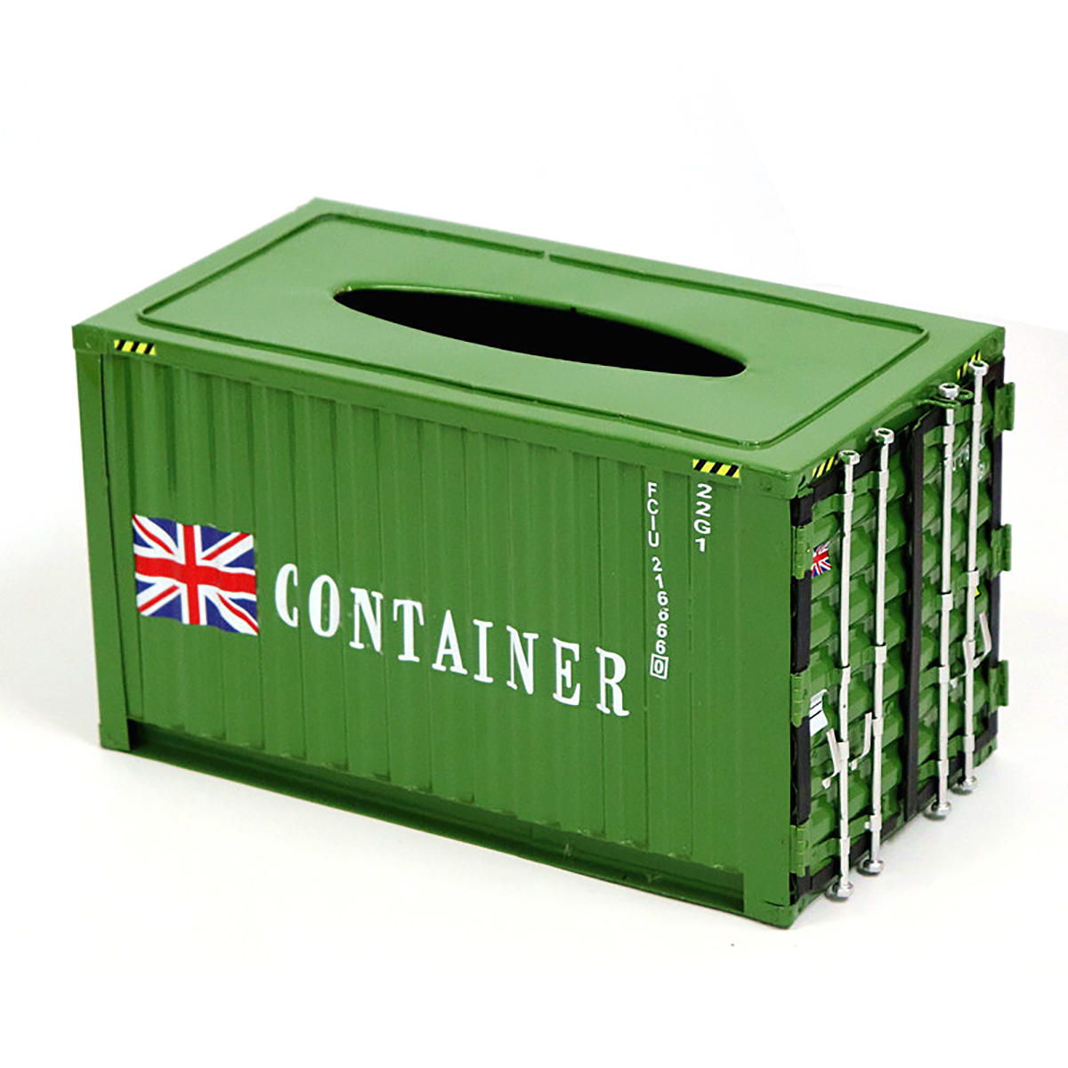 Rectangular Metal Tissue Box Shipping Container Shaped Paper