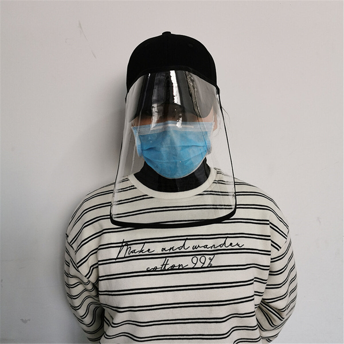 Removable Protective Cap Full Face Mask Splash-proof
