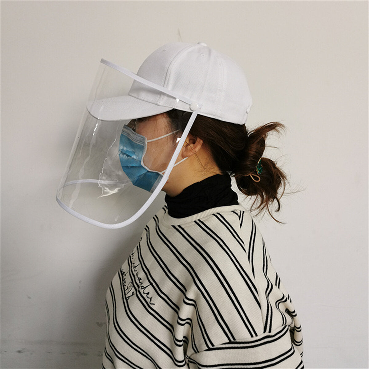 Removable Protective Cap Full Face Mask Splash-proof