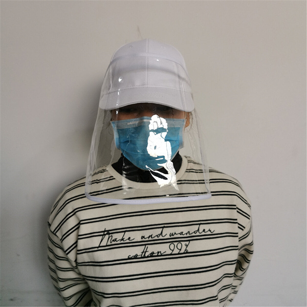 Removable Protective Cap Full Face Mask Splash-proof