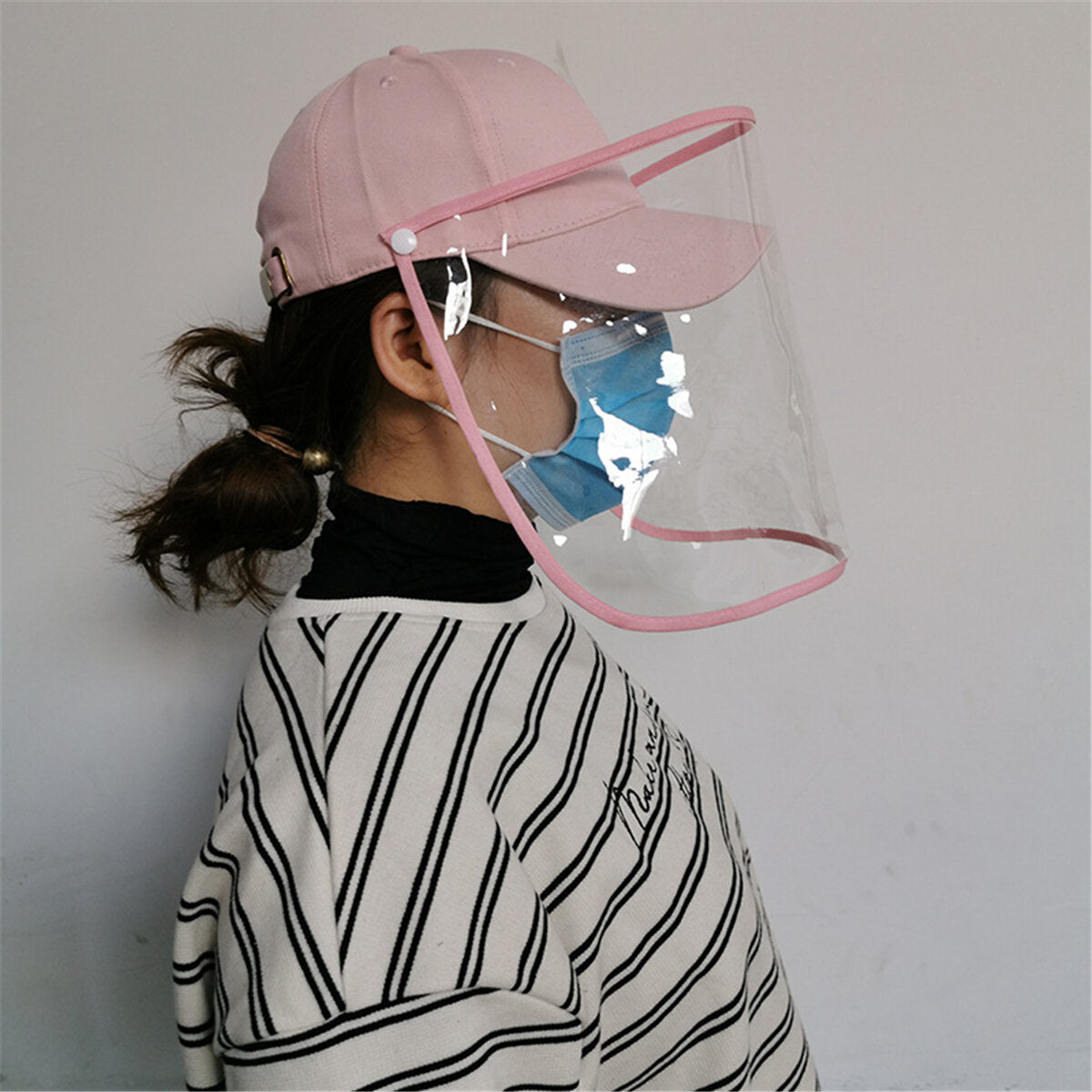 Removable Protective Cap Full Face Mask Splash-proof