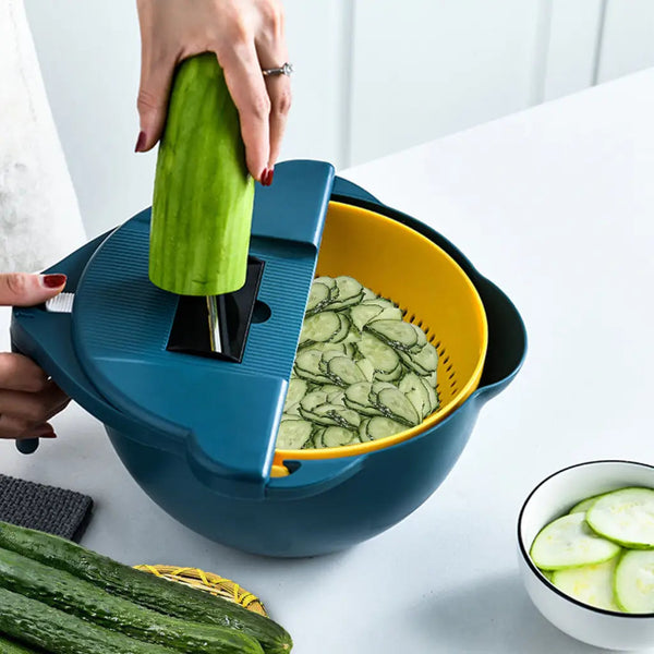 Rotate Vegetable Cutter Peeler Slicer Drain Basket