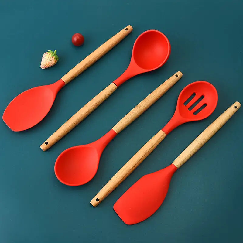 Silicone Cooking Utensils Set - Heat-resistant Tools