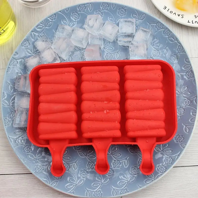 Silicone Ice Cream Mold Lolly Rod Red Food Grade