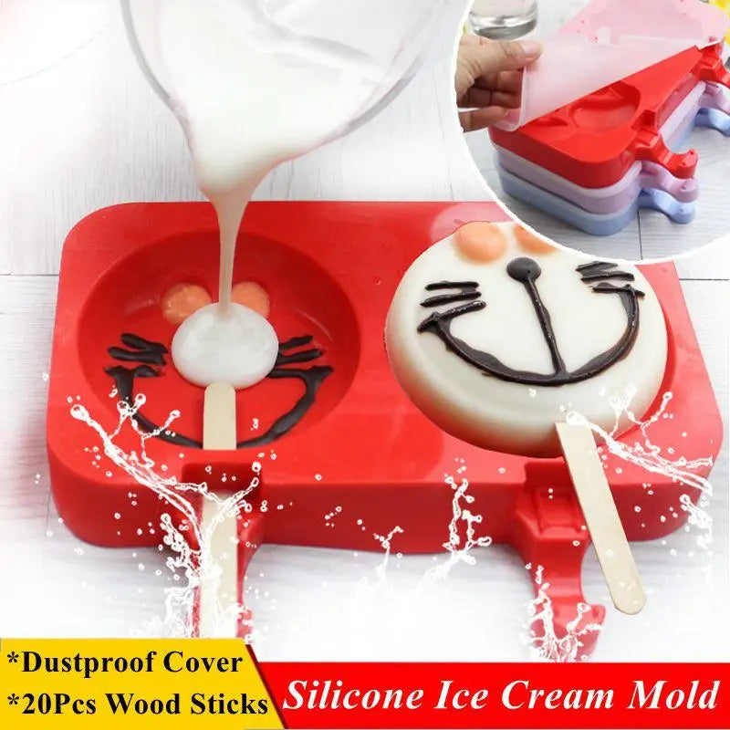 Silicone Ice Cream Mold Lolly Rod Red Food Grade