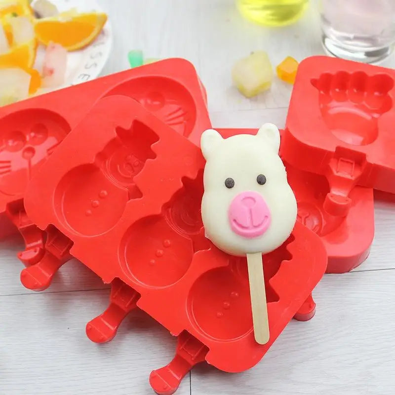 Silicone Ice Cream Mold Lolly Rod Red Food Grade