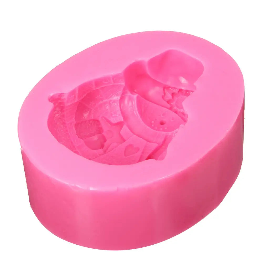 Snowman Silicone Cake Mold - Handmade Baking Tools