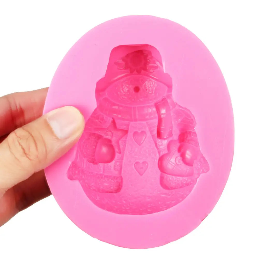 Snowman Silicone Cake Mold - Handmade Baking Tools