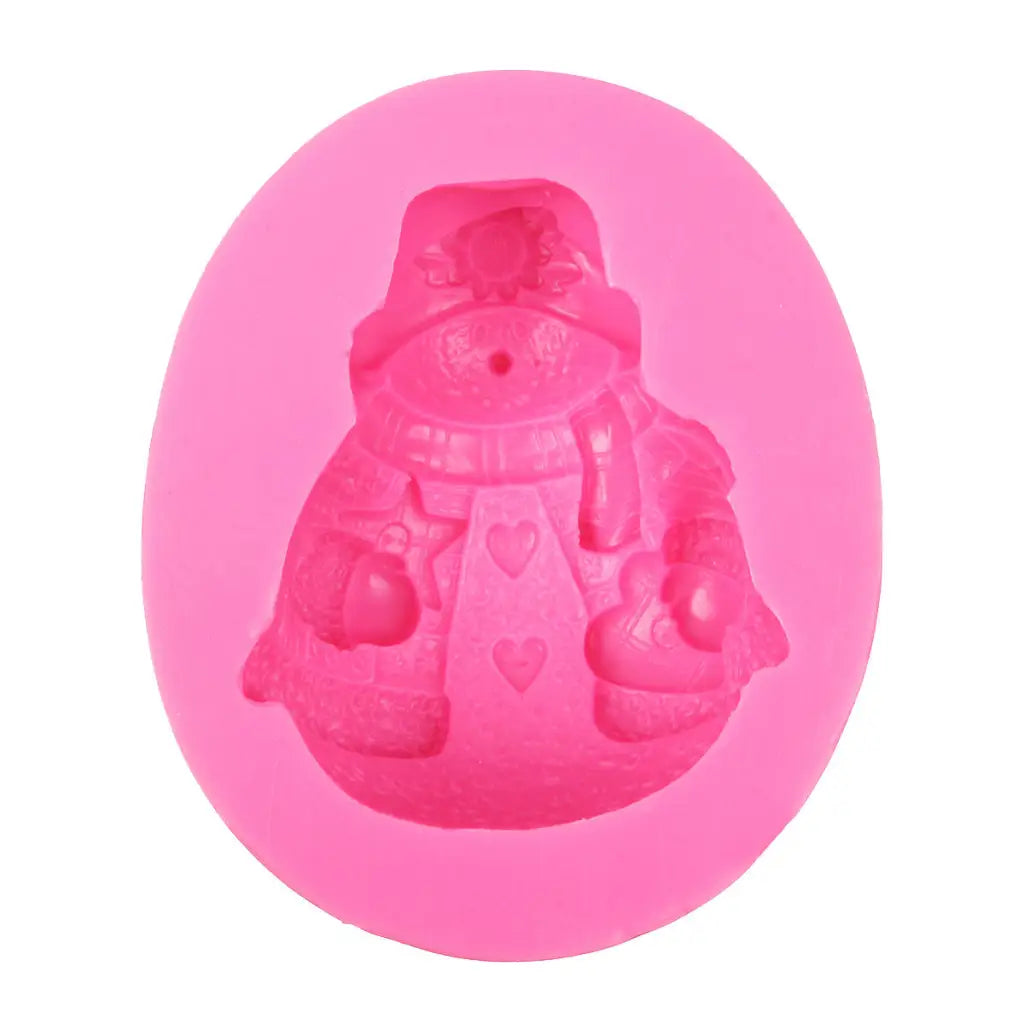 Snowman Silicone Cake Mold - Handmade Baking Tools