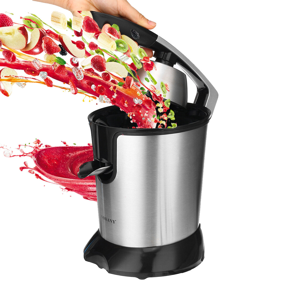 Sokany 618 Electric Juicer Portable Stainless Steel Fruit